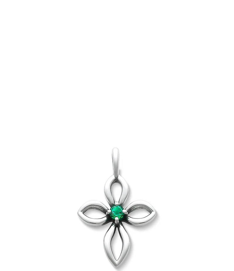 James Avery Remembrance Cross Lab-Created Birthstone Charm