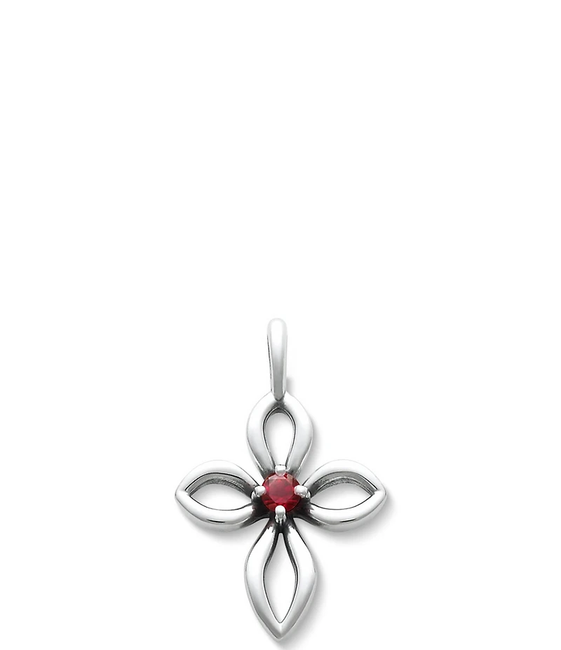 James Avery Remembrance Cross Lab-Created Birthstone Charm