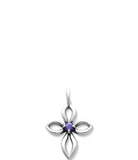 James Avery Remembrance Cross Lab-Created Birthstone Charm
