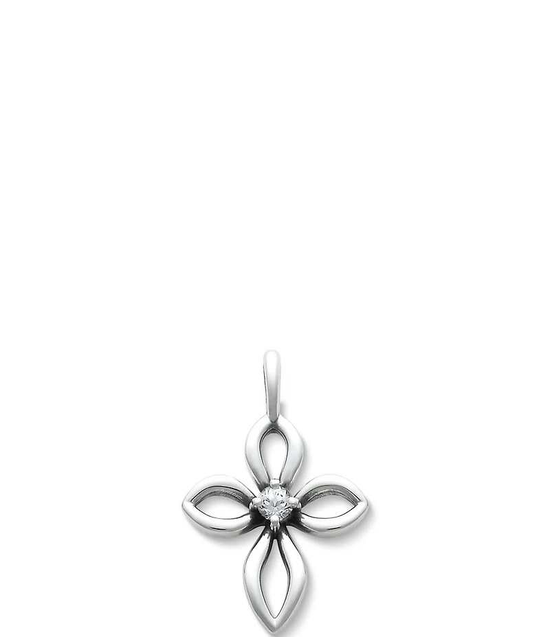 James Avery Remembrance Cross Lab-Created Birthstone Charm