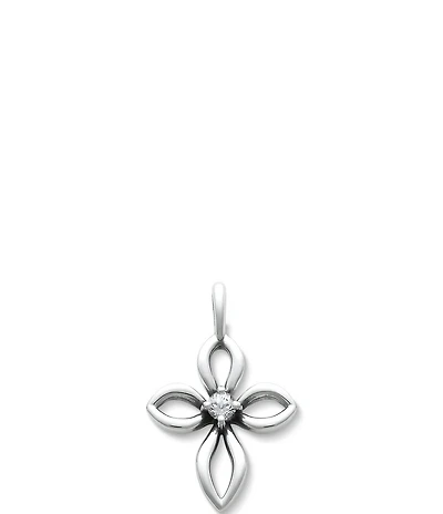 James Avery Remembrance Cross Lab-Created Birthstone Charm