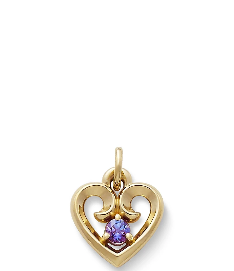 James Avery Remembrance Heart with Lab-Created Charm