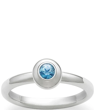 James Avery Remembrance Ring December Birthstone with Blue Zircon