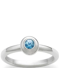 James Avery Remembrance Ring December Birthstone with Blue Zircon