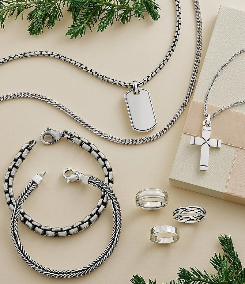 James Avery Rustic Box Link Bracelet
