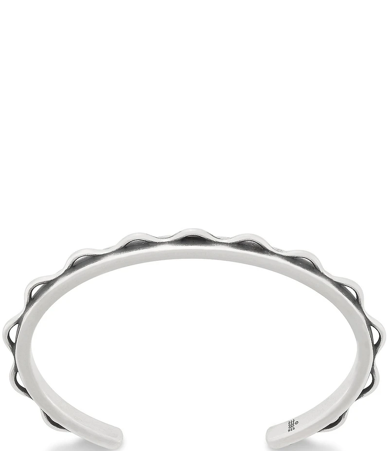 James Avery Scalloped Sterling Silver Charm Cuff Bracelet