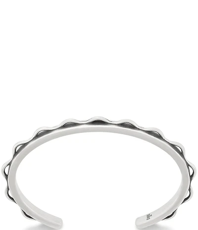 James Avery Scalloped Sterling Silver Charm Cuff Bracelet