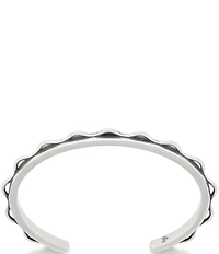 James Avery Scalloped Sterling Silver Charm Cuff Bracelet