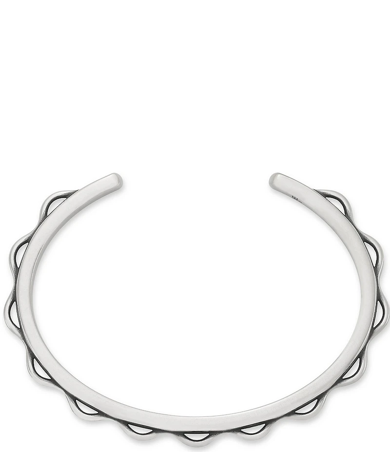 James Avery Scalloped Sterling Silver Charm Cuff Bracelet