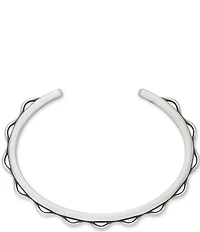 James Avery Scalloped Sterling Silver Charm Cuff Bracelet