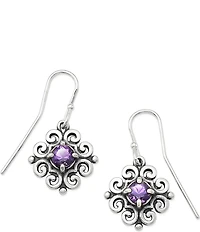 James Avery Scrolled Ear Hooks with Birthstone
