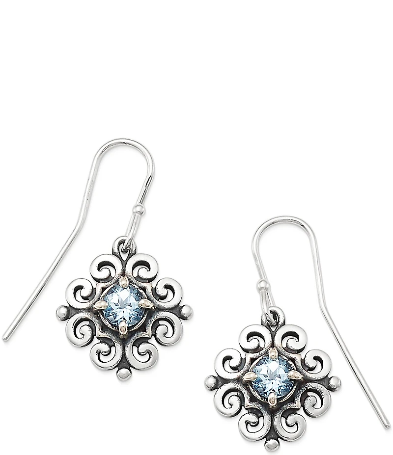 James Avery Scrolled Ear Hooks with Birthstone