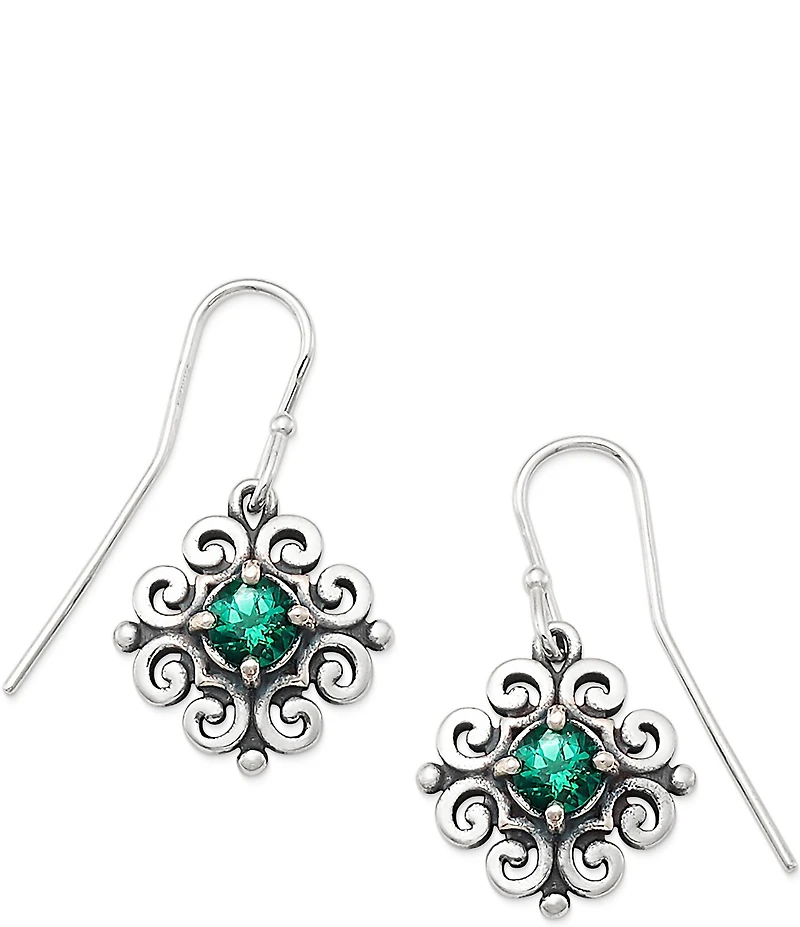 James Avery Scrolled Ear Hooks with Birthstone