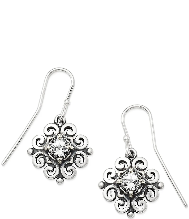 James Avery Scrolled Ear Hooks with Birthstone