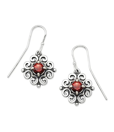 James Avery Scrolled Ear Hooks with Birthstone