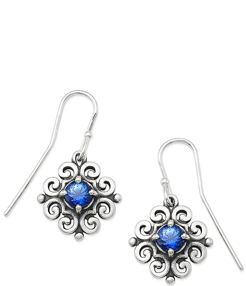 James Avery Scrolled Ear Hooks with Birthstone