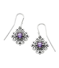 James Avery Scrolled Ear Hooks with Birthstone