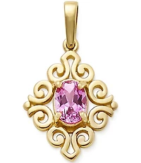 James Avery 14K Gold June Birthstone Scrolled Pendant