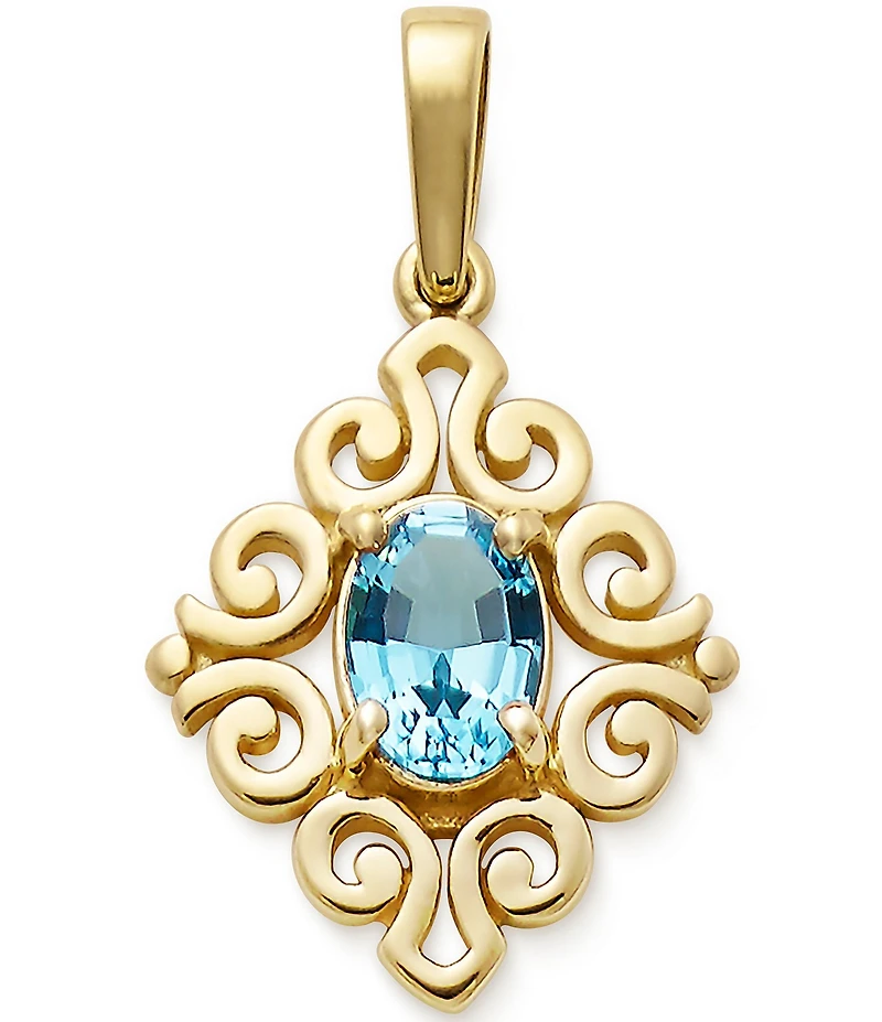 James Avery Scrolled Birthstone Pendant