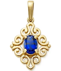 James Avery 14K Gold June Birthstone Scrolled Pendant