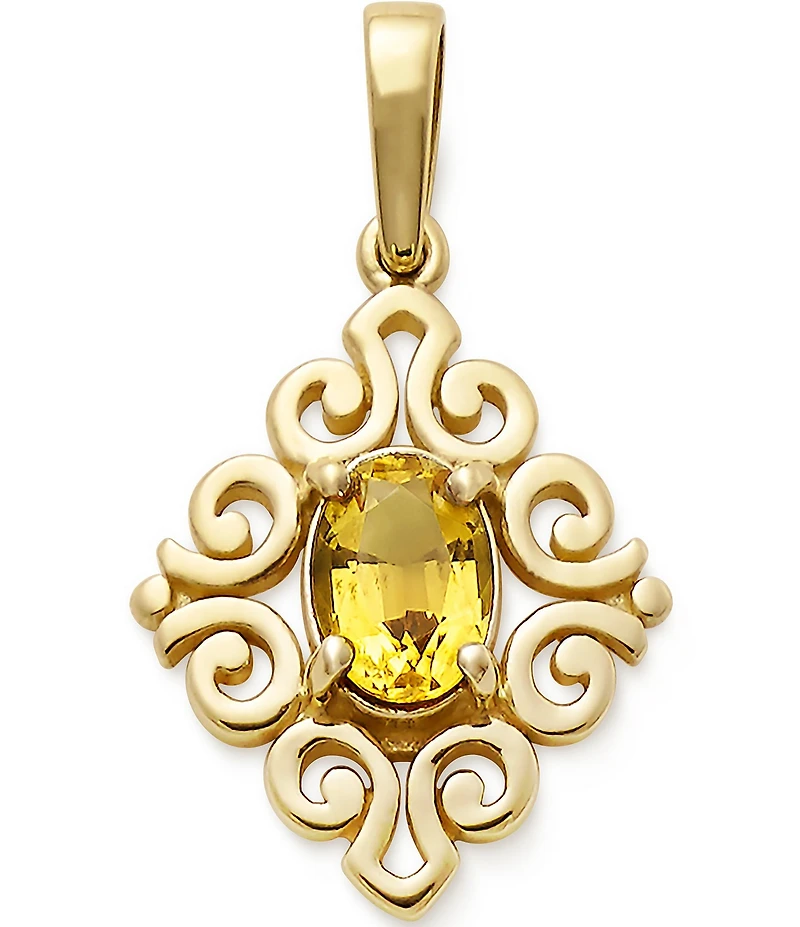 James Avery Scrolled Birthstone Pendant