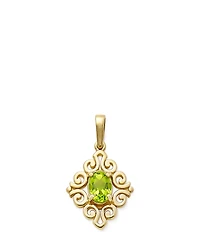 James Avery 14K Gold Enhanced Gem Birthstone Scrolled Pendant