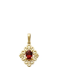 James Avery 14K Gold Enhanced Gem Birthstone Scrolled Pendant