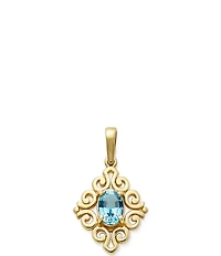 James Avery 14K Gold Enhanced Gem Birthstone Scrolled Pendant