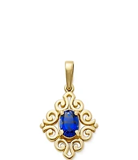James Avery 14K Gold Scrolled Lab-Created Birthstone Pendant