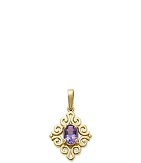 James Avery 14K Gold Enhanced Gem Birthstone Scrolled Pendant