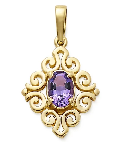 James Avery Scrolled Birthstone Pendant