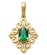 James Avery 14K Gold June Birthstone Scrolled Pendant