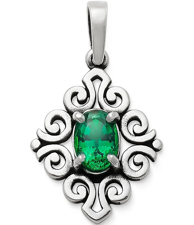 James Avery Scrolled Pendant with Gem