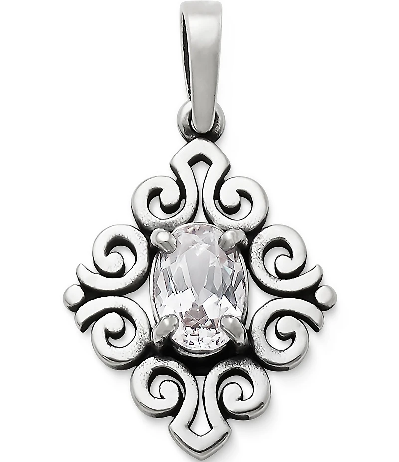 James Avery Scrolled Pendant with Gem