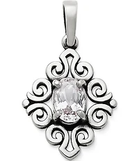 James Avery Scrolled Pendant with Gem