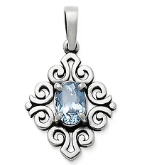 James Avery Scrolled Pendant with Gem