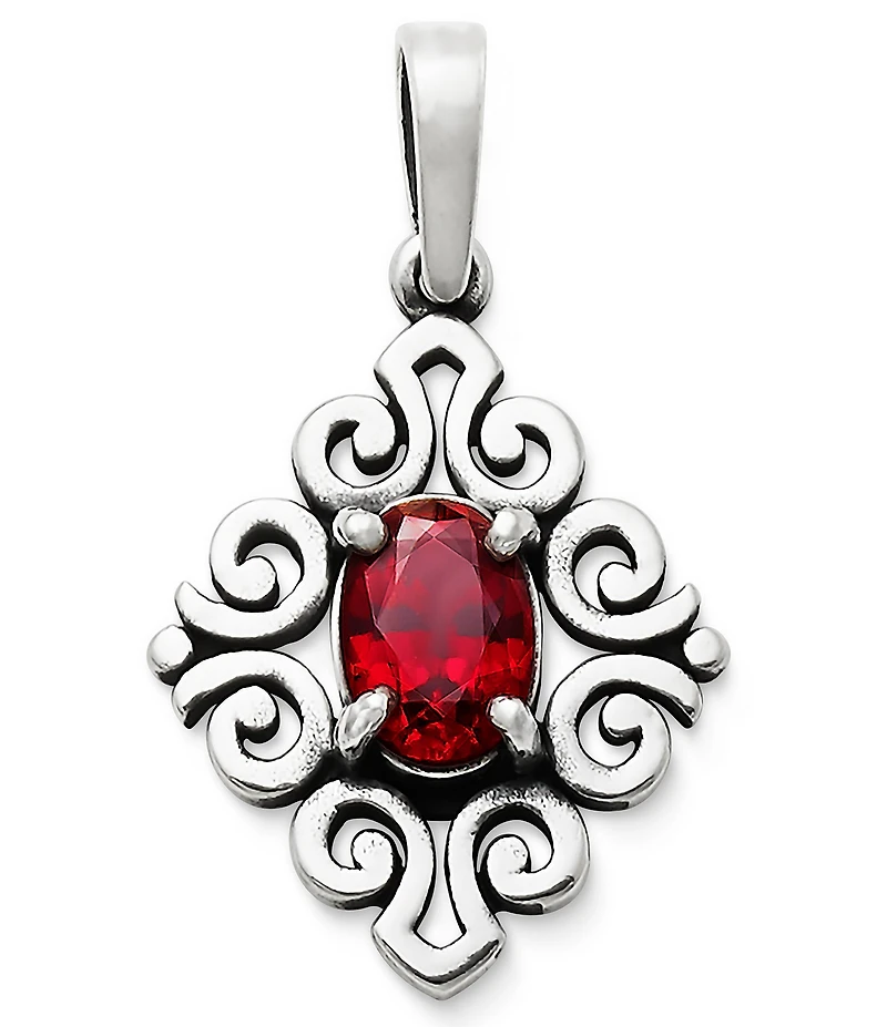 James Avery Scrolled Pendant with Gem