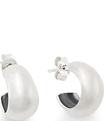 James Avery Small Domed Puffy Hoop Earrings