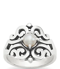 James Avery Spanish Lace Cultured Pearl Ring