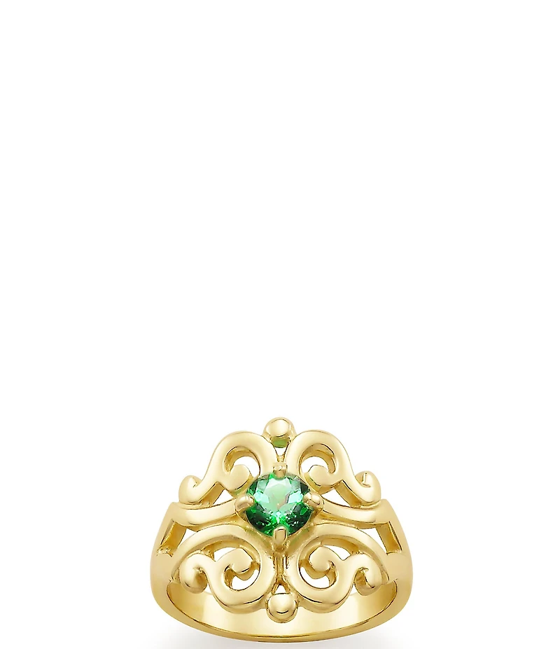 James Avery 14K Spanish Lace Birthstone Ring with Lab-Created Gem