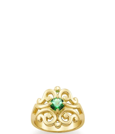James Avery 14K Spanish Lace Birthstone Ring with Lab-Created Gem