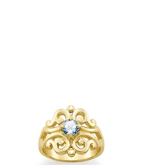 James Avery 14K Spanish Lace Birthstone Ring with Lab-Created Gem