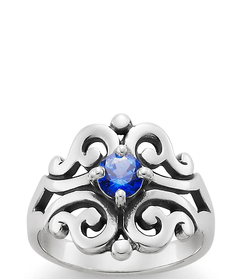 James Avery Spanish Birthstone Lace Ring with Lab-Created Gem