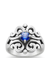 James Avery Spanish Birthstone Lace Ring with Lab-Created Gem