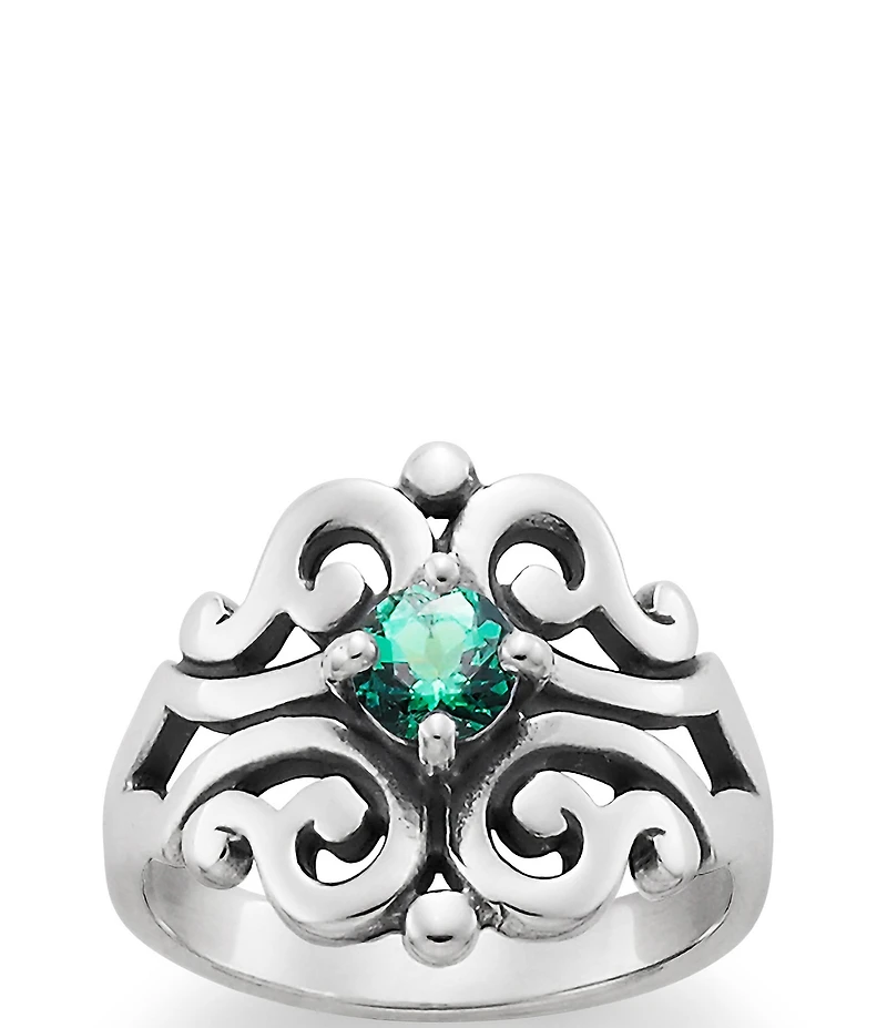 James Avery Spanish Birthstone Lace Ring with Lab-Created Gem