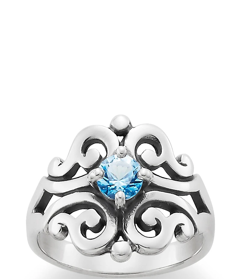 James Avery Spanish Birthstone Lace Ring with Lab-Created Gem
