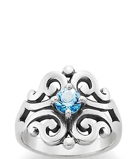 James Avery Spanish Birthstone Lace Ring with Lab-Created Gem