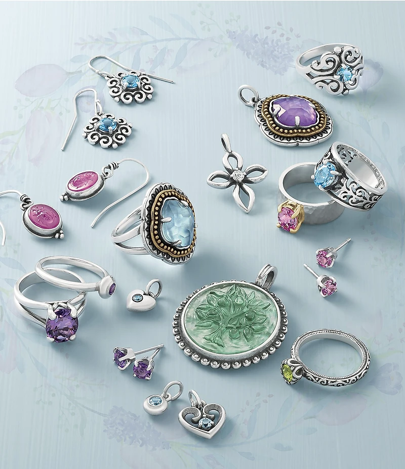 James Avery Spanish Birthstone Lace Ring with Lab-Created Gem