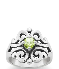 James Avery Spanish Birthstone Lace Ring with Lab-Created Gem