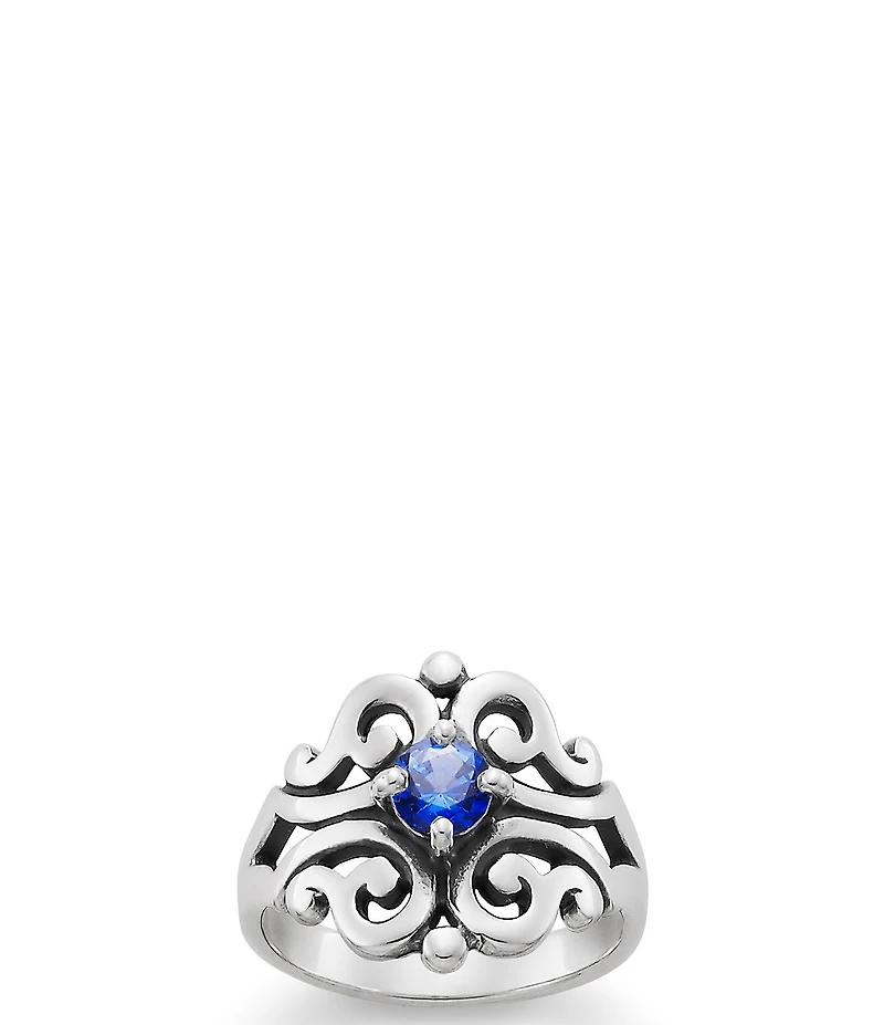 James Avery Spanish Birthstone Lace Ring with Lab-Created Gem
